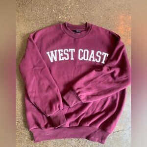 Oak + Fort burgundy crew neck - size XXS